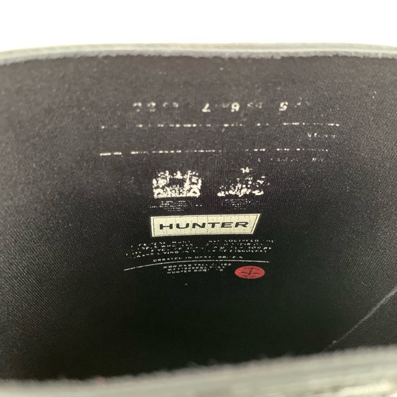 Black Gloss Hunter Rain Boots - Picture 7 of 7